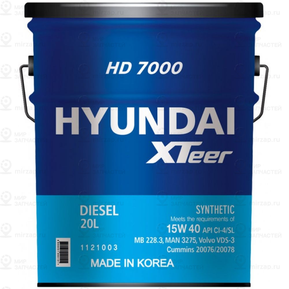 Масло Моторное Xteer Hd 7000 15W40 20Л HYUNDAI XTEER 1121003