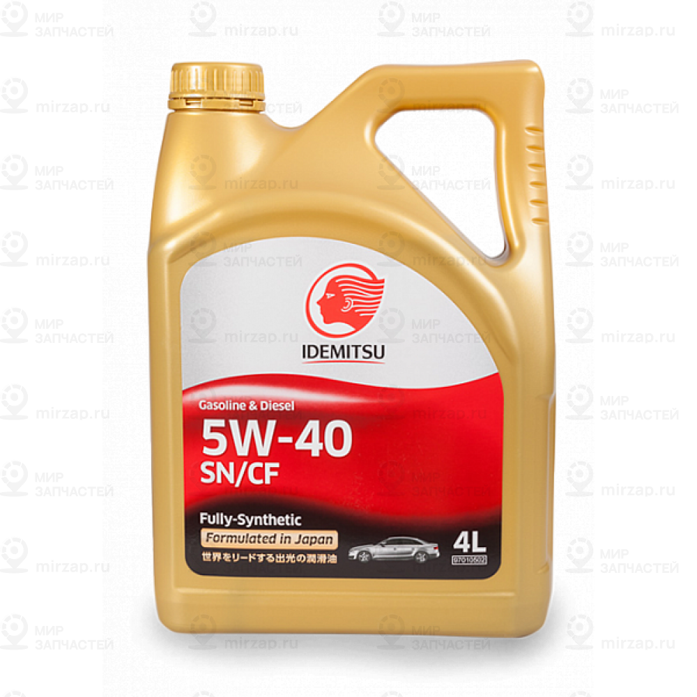 Моторное Масло 5W-40 Idemitsu Sn/Cf Fully-Synthetic (4Л)(Аналог 30015046-746 И 3
 IDEMITSU 30015048746