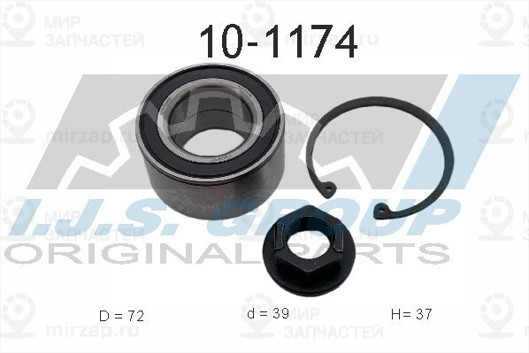 Комплект подшипника ступицы колеса IJS 101174