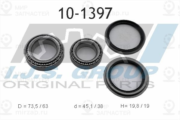 Комплект подшипника ступицы колеса IJS 101397