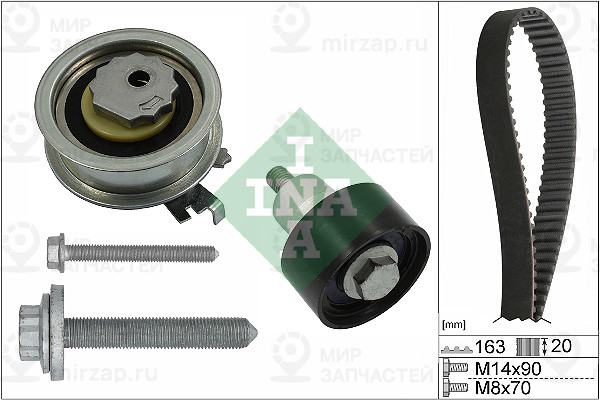 530 0592 11_Ремкомплект Грм!\ Audi A3/Q3, Vw Golf, Skoda Octavia 1.2-1.4Tfsi 11> INA 530059211