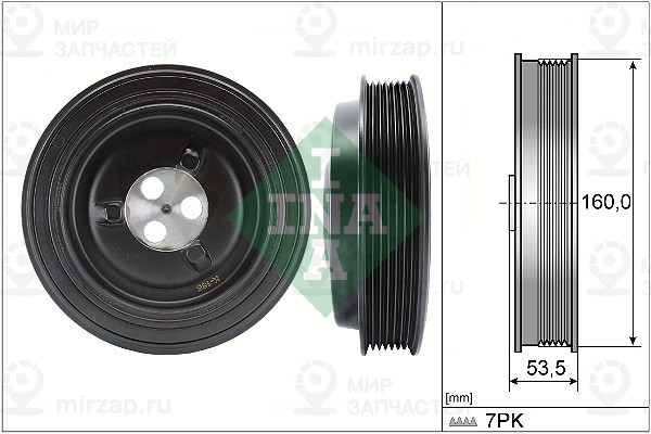 Шкив Коленвала Ford Transit 2.4 Tdci 06- INA 544013210