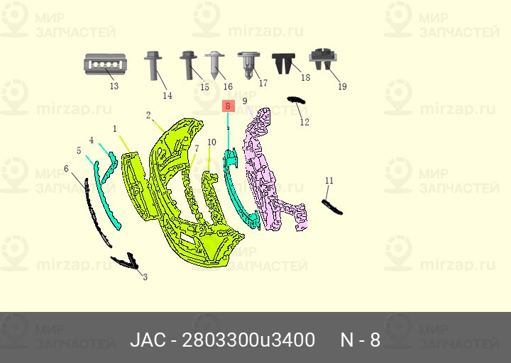 Запчасть JAC 2803300U3400