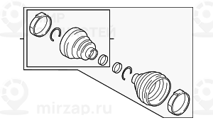 Рем.комплект Гофрир.кожуха Внутр/Наруж
 BMW 31608625847