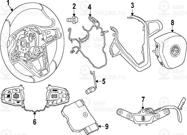 Электронный Блок В Рулевом Колесе
 BMW 32309476132