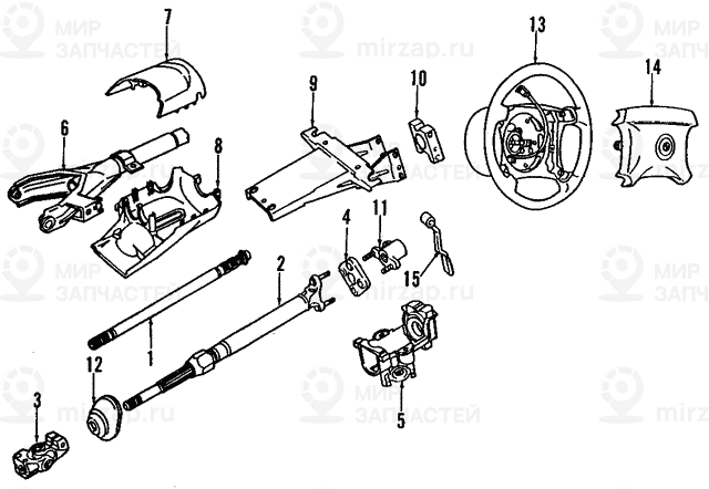 Нижняя секция вала рулевого управления
 BMW 32311158283