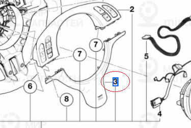 Щиток в M-стиле SCHWARZ
 BMW 32347833355
