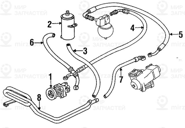 Оборотный насос гидроусилителя рул. упр. ZF
 BMW 32411130556