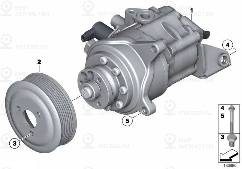 Насос гидроусилителя рулевого управления IXETIC! заменен на 32414076315
 BMW 32416776178