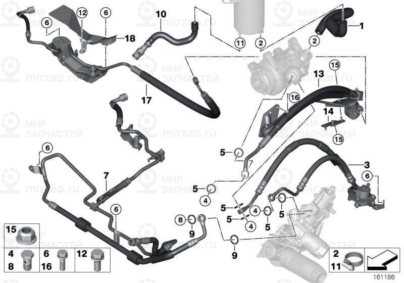 Эласт.шланг Adaptive Drive 2-я часть
 BMW 32416783141