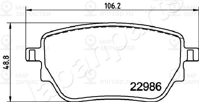 Комплект тормозных колодок, дисковый тормоз JAPANPARTS PP0533AF
