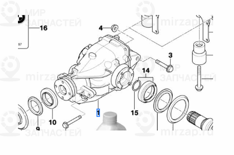оборотный редуктор заднего моста I=3,07
 BMW 33107518807