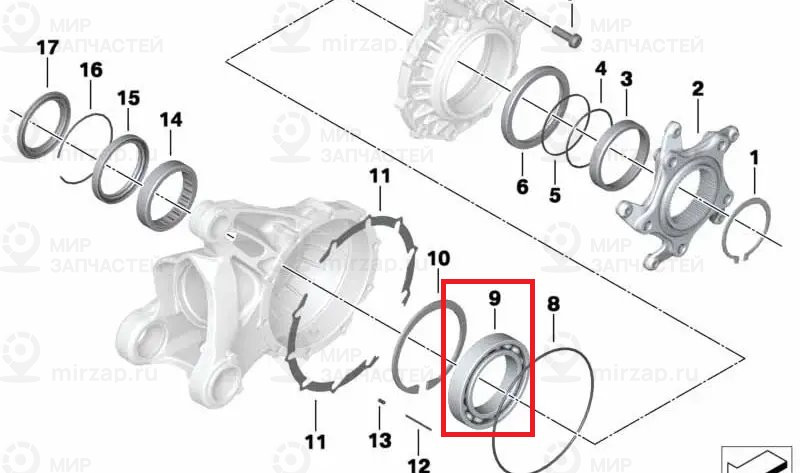 Радиальный шарикоподшипник
 BMW 33117722799