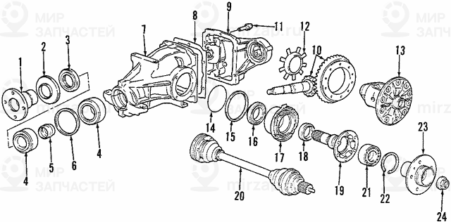 Комплект распорных шайб 3,350MM-3,755MM
 BMW 33129065181