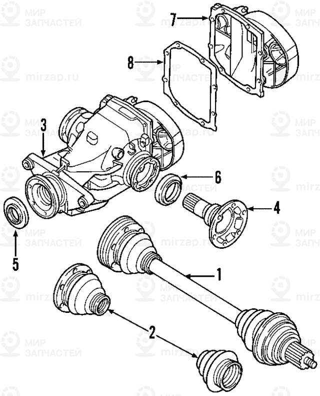 Выходной фланец дифференциала vl-93
 BMW 33131214751