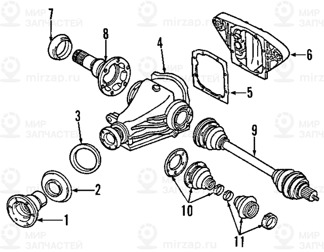 Выходной фланец дифференциала П
 BMW 33137840564