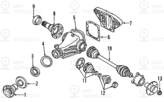 Оборотный приводной вал колеса Л LK=86MM/D=31MM
 BMW 33207559933