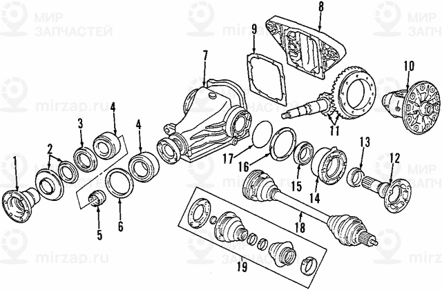 Оборотный выходной вал LK=94MM/D=34MM
 BMW 33207572683