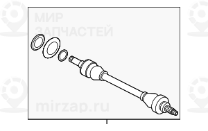 Приводной вал колеса Л D=38MM
 BMW 33207577507