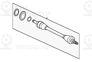 Приводной вал колеса Л D=38MM
 BMW 33207581029