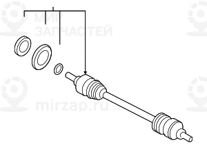 Приводной вал колеса Л D=28MM
 BMW 33207598037