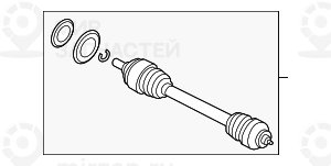 Приводной вал колеса Л D=40MM
 BMW 33212284115