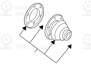Ремонтный комплект гофрир.кожуха Внутр
 BMW 33213421367