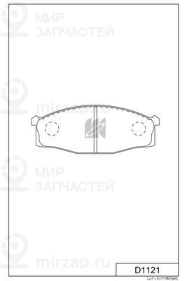 Комплект тормозных колодок, дисковый тормоз KASHIYAMA D1121