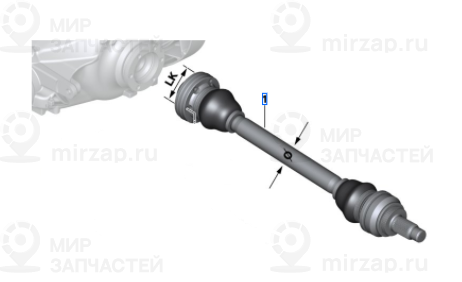 Оборотный приводной вал колеса П LK=86MM/D=38MM
 BMW 33217547074