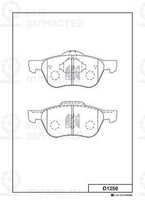 Комплект тормозных колодок, дисковый тормоз KASHIYAMA D1256
