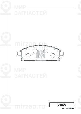 Комплект тормозных колодок, дисковый тормоз KASHIYAMA D1260
