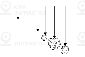 Ремонтный комплект гофрир.кожуха Наруж
 BMW 33217572446