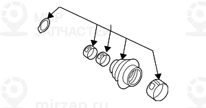 Ремонтный комплект гофрир.кожуха Внутр
 BMW 33217572447