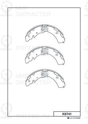 Комплект тормозных колодок KASHIYAMA K6741