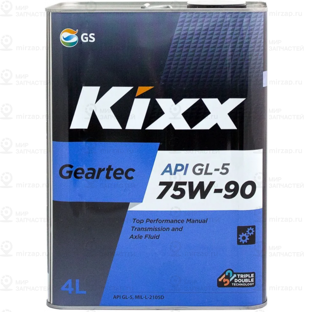 Масло Трансмиссионное Kixx Geartec Gl-5 75W-90 /4Л Мет. П/Синт.
 KIXX L296244TE1