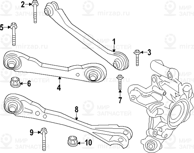 Spurlenker Mit Gummilager Rechts
 BMW 33308860836