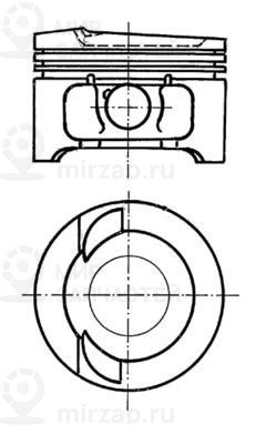 Поршень KOLBENSCHMIDT 91033620