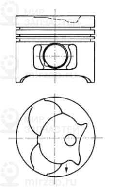 Поршень KOLBENSCHMIDT 91372620