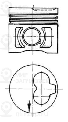 Поршень KOLBENSCHMIDT 91386600
