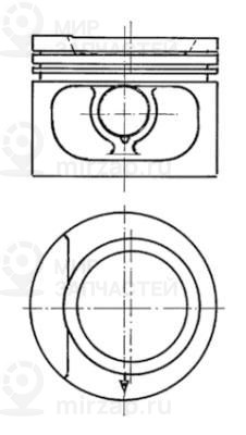 Поршень KOLBENSCHMIDT 93876610