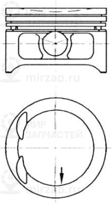 Поршень KOLBENSCHMIDT 97332620