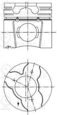 Поршень KOLBENSCHMIDT 97412700