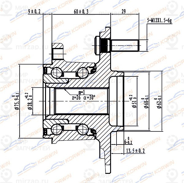 Запчасть KORWIN KWAH0017