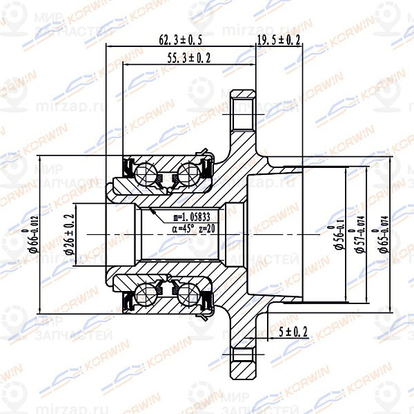 Запчасть KORWIN KWAH0020