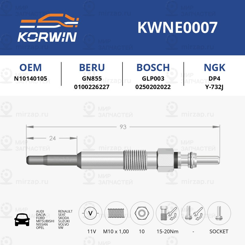 Запчасть KORWIN KWNE0007