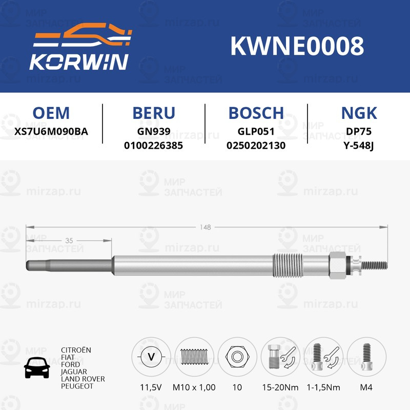 Запчасть KORWIN KWNE0008