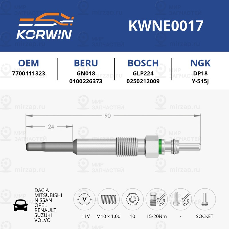 Запчасть KORWIN KWNE0017
