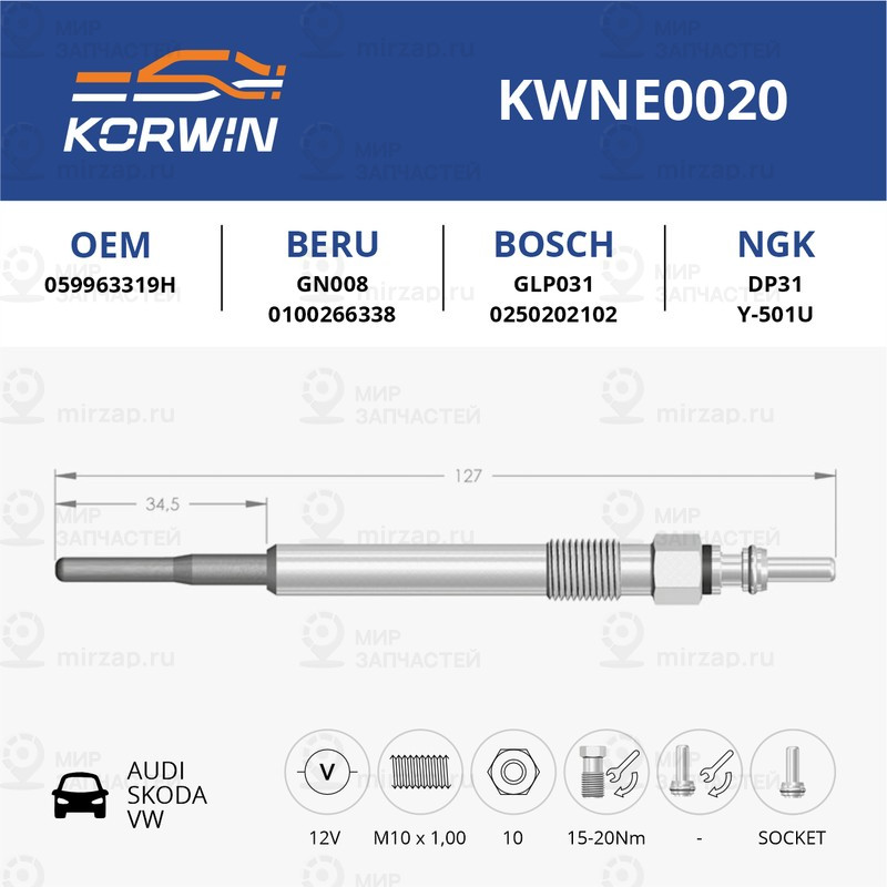 Запчасть KORWIN KWNE0020