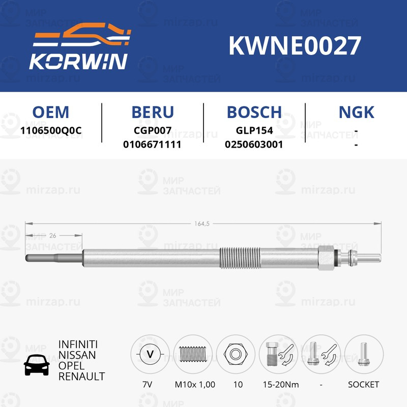Запчасть KORWIN KWNE0027