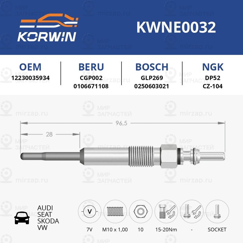 Запчасть KORWIN KWNE0032